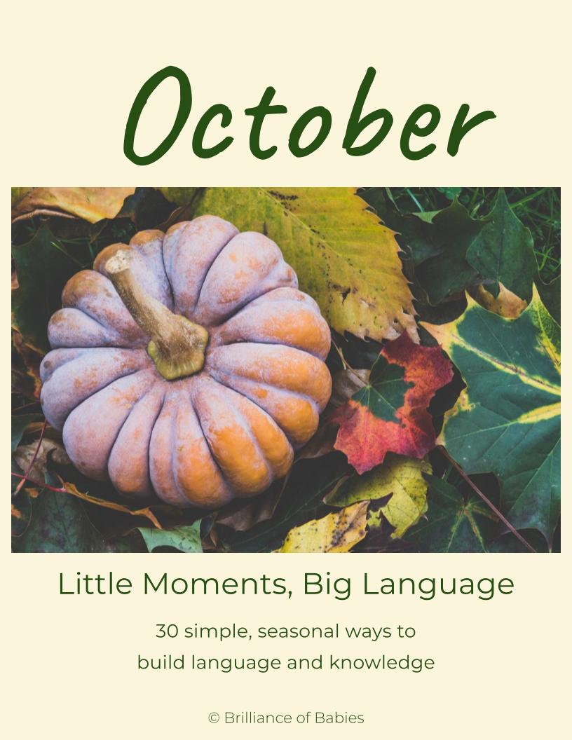 Little Moments, Big Language: October * 30 Seasonal Toddler Activities for Language Development