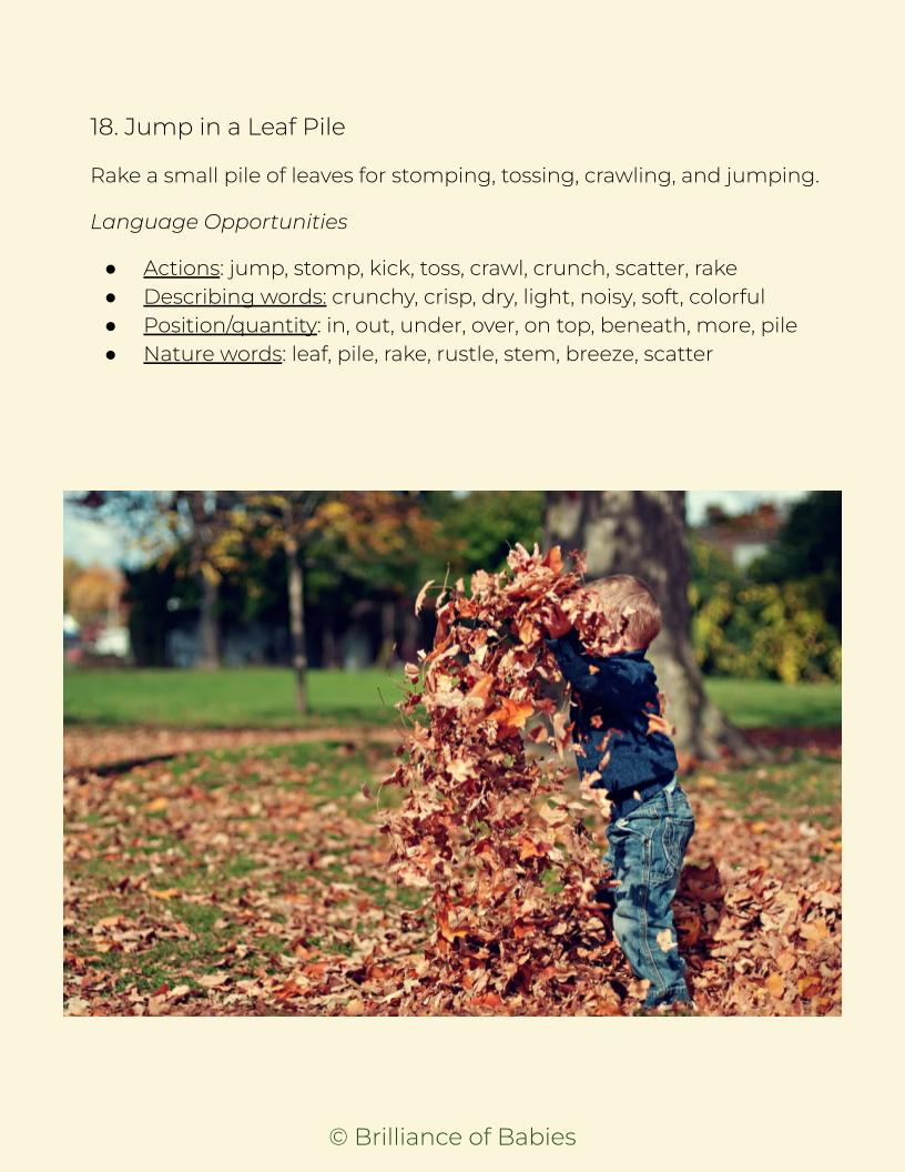 Little Moments, Big Language: October * 30 Seasonal Toddler Activities for Language Development